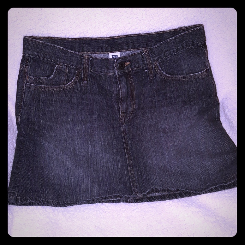 Gap Jean Distressed Mini-skirt